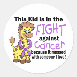 Kid In The Fight Against Cancer Classic Round Sticker