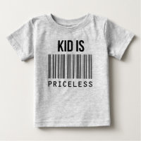 Kid is Priceless T-Shirt Barcode Bar Tee Shirt