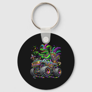Kid Mardi Gras Grawr Dinosaur Trex Monster Truck T Key Ring