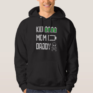 Kid Mum Daddy Parental Energy Fathers Day Vintage Hoodie