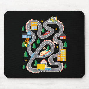 Kid Play Cars On Dad Ck Race Track Mat Father's Da Mouse Mat