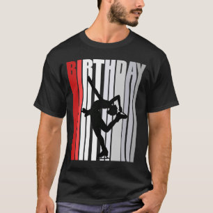 Kid Red Ice Skating Retro Birthday Figure Skates I T-Shirt