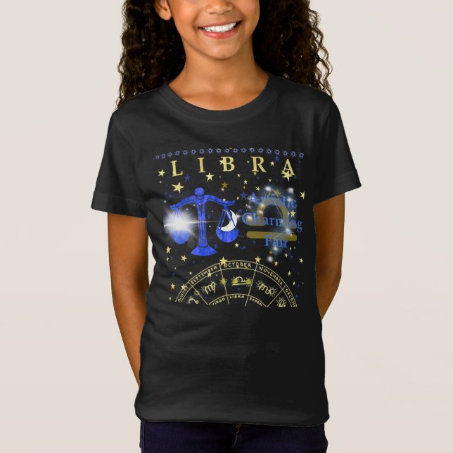 Kid Retro Libra Zodiac Traits T-Shirt (Front)