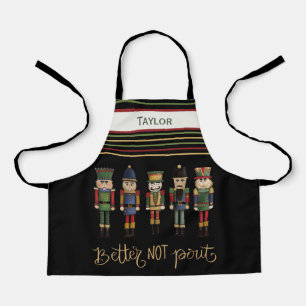 Kid’s Funny Nutcracker Personalised Name Christmas Apron