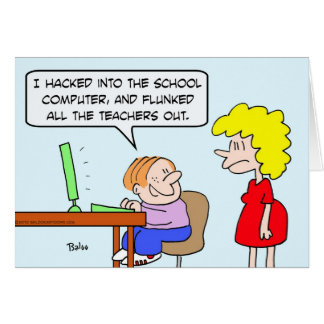 kid school hacked computer flunked teachers out