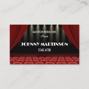 Kid Stage Actor Theater Play Date Calling Card