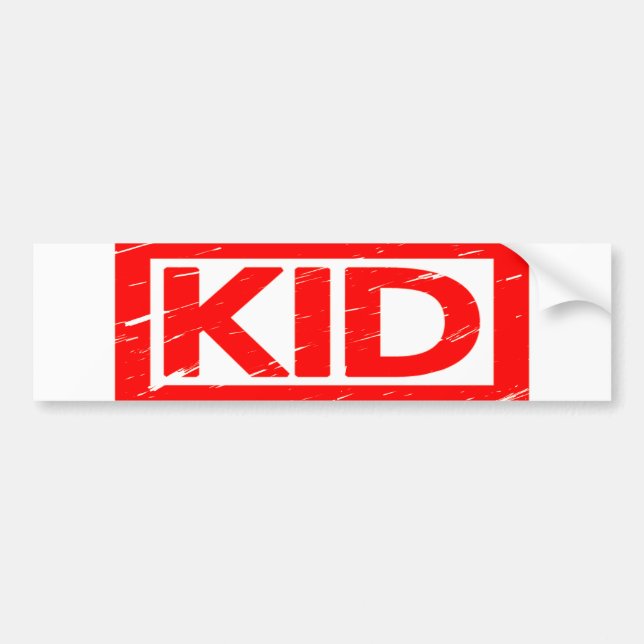 Kid Stamp Bumper Sticker (Front)