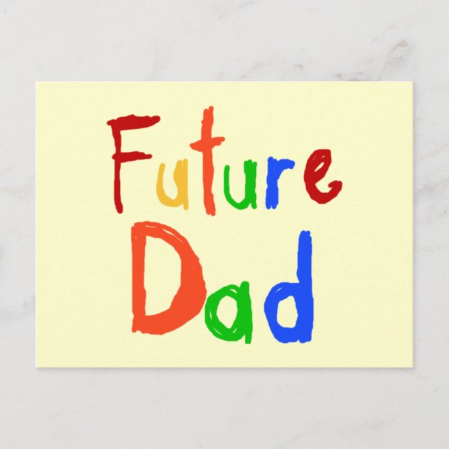 Kid Text Future Dad T-shirts and Gifts Postcard (Front)
