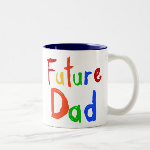 Kid Text Future Dad T-shirts and Gifts Two-Tone Coffee Mug