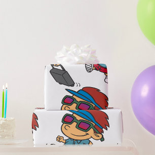 Kid Traveling Wrapping Paper