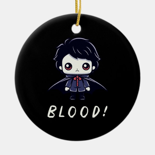 Kid Vampire Ceramic Tree Decoration (Front)