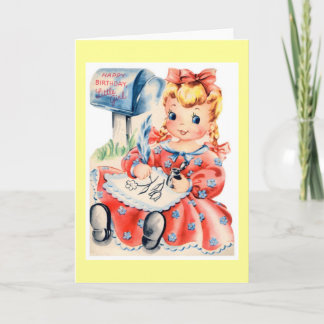 Kid vintage birthday card