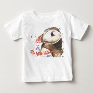 kid white my little puffin t-shirt