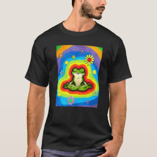 Kidcore Aesthetic Yoga Frog Meditating Alt Indie 8 T-Shirt