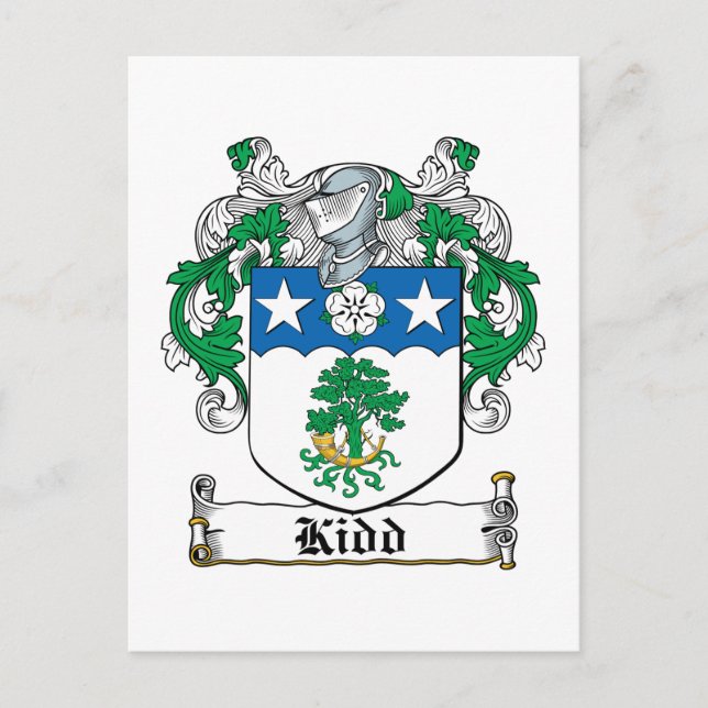 Kidd Family Crest Postcard (Front)