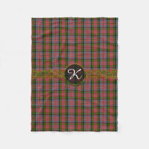 Kidd Tartan And Monogram Fleece Blanket