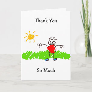 Kiddie Art, Thank You, So Much You Card