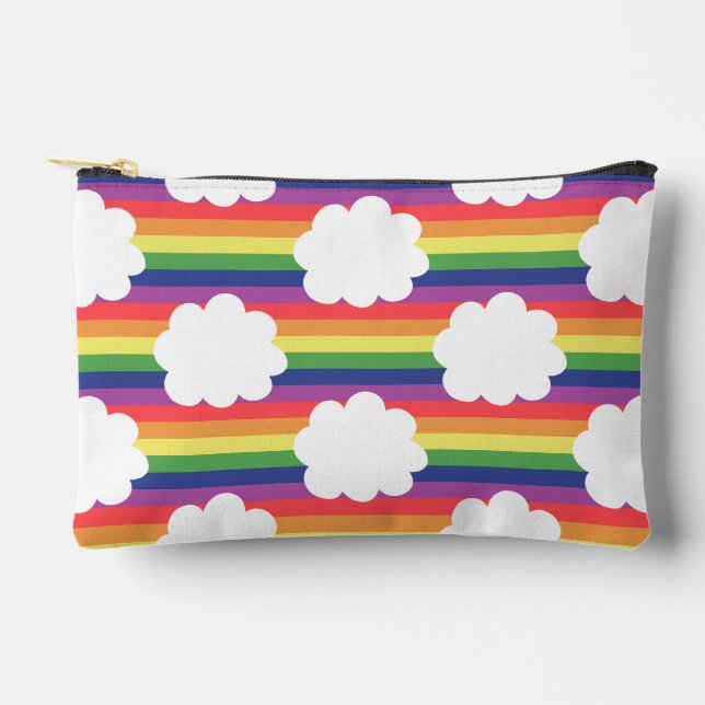 Kiddiecore Rainbow with Clouds Accessory Pouch (Front)