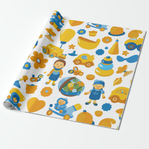 Kiddies with Toys  Wrapping Paper