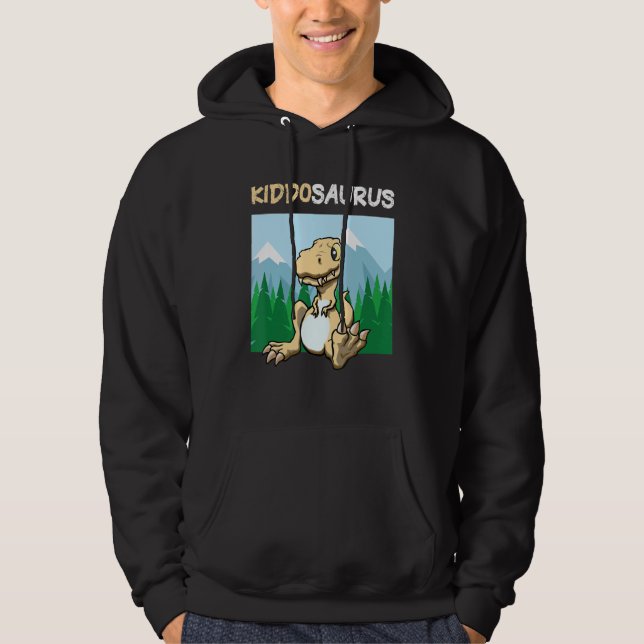 Kiddosaurus Dinosaur  Cute Kiddo Rex 2 Hoodie (Front)