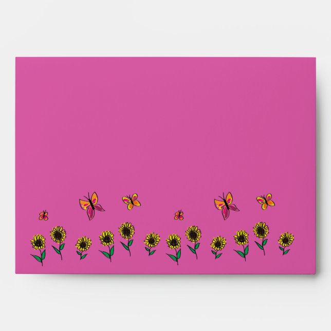 Kiddy doodle sunflower deco envelope (Front)