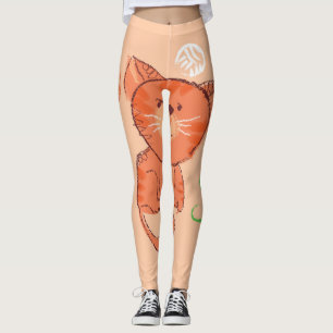 Kiddy Toy Cat: Vintage Illustration. Leggings