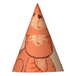 Kiddy Toy Cat: Vintage Illustration. Party Hat