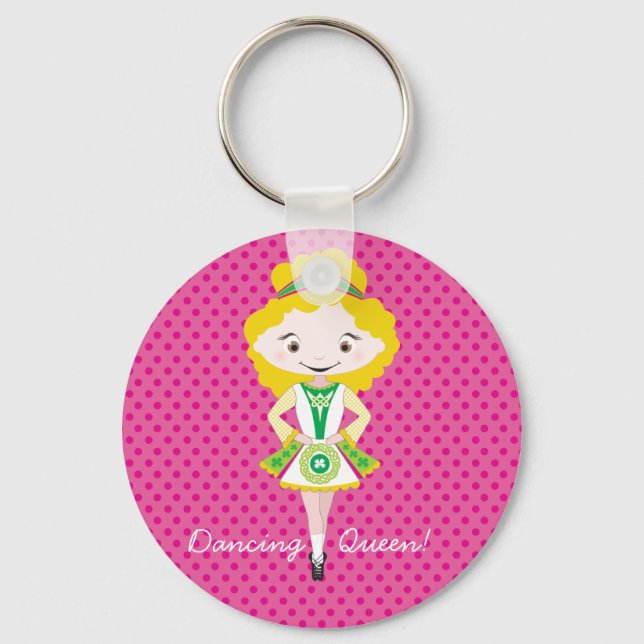 KIDLETS :: irish dancer blonde Key Ring (Front)