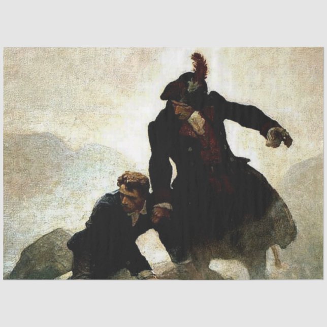 “Kidnapped” Painting by NC Wyeth Tissue Paper (Front)