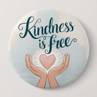 kidness is free 10 cm round badge
