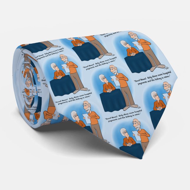 Kidney Blue Necktie (Rolled)
