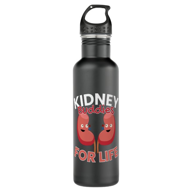 Kidney Buddies For Life Kidney Donations 710 Ml Water Bottle (Front)