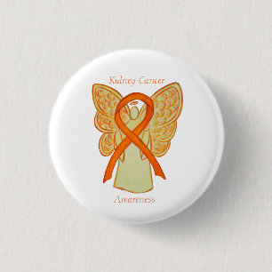 Kidney Cancer Angel Awareness Ribbon Custom Pin