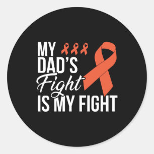Kidney Cancer Awareness Fight Cancer Ribbon Classic Round Sticker