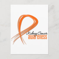 Kidney Cancer Awareness Grunge Orange Ribbon