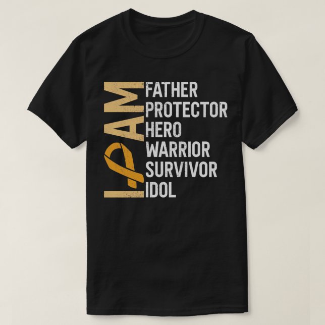 Kidney Cancer Awareness I Am Father Hero Warrior S T-Shirt (Design Front)