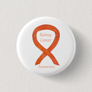 Kidney Cancer Awareness Ribbon Custom Pin