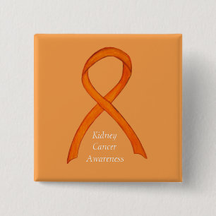 Kidney Cancer Awareness Ribbon Custom Pin