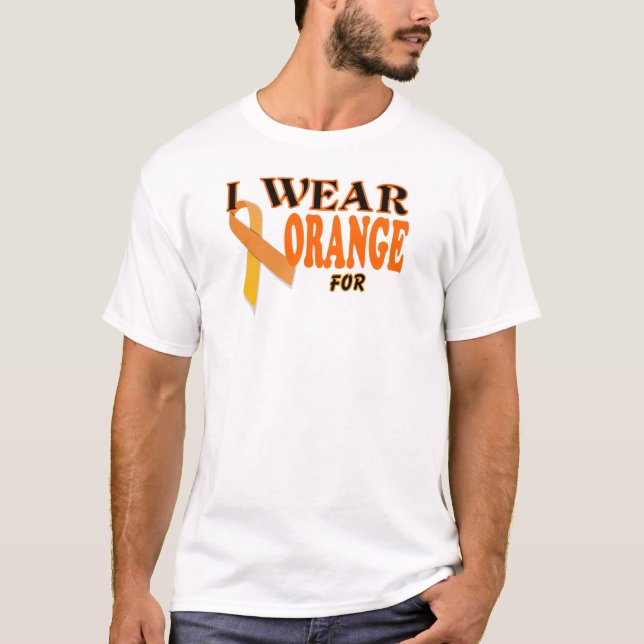 Kidney Cancer awareness Ribbon Template Shirt (Front)