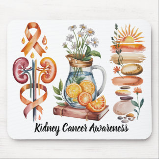 KIDNEY CANCER AWARENESS SUPPORT BRUSH STROKES MOUSE MAT