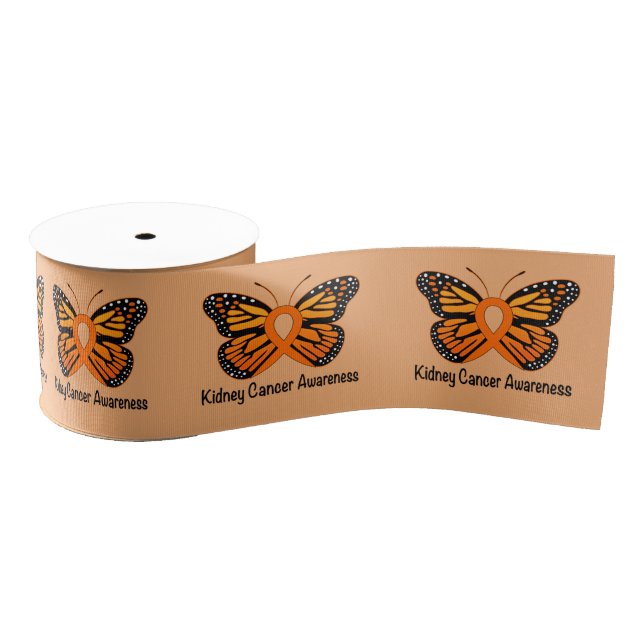 Kidney Cancer Butterfly of Hope 3.0" Grosgrain Ribbon (Spool)