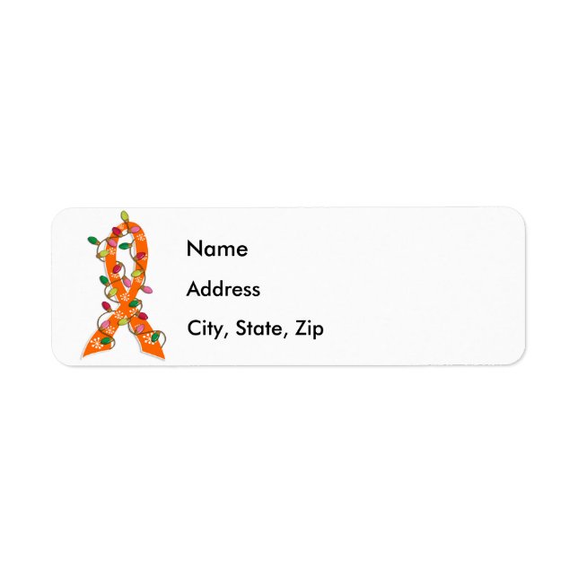 Kidney Cancer Christmas Lights Ribbon (Front)