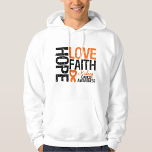 Kidney Cancer Hope Love Faith Hoodie
