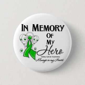 Kidney Cancer In Memory of My Hero v2 6 Cm Round Badge