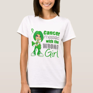 Kidney Cancer Messed With Wrong Girl Green.png T-Shirt