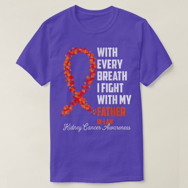 Kidney Cancer Orange Ribbon With Every With My Fat T-Shirt (Design Front)