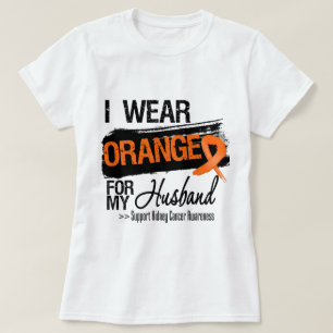 Kidney Cancer Ribbon Husband T-Shirt