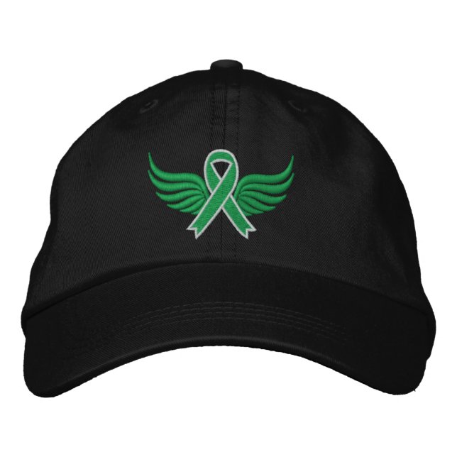 Kidney Cancer Ribbon Wings Embroidered Hat (Front)