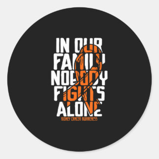 Kidney Cancer Support Family Kidney Cancer Awaren Classic Round Sticker