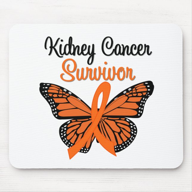 Kidney Cancer SURVIVOR Butterfly Mouse Mat (Front)